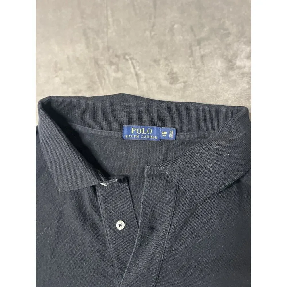 Ralph Lauren Polo Shirt 3XB Big Black‎ Red Mens Embroidered Comfort Cotton
